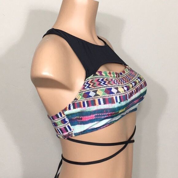ROXY high neck bikini top. NWT - Picture 6 of 10